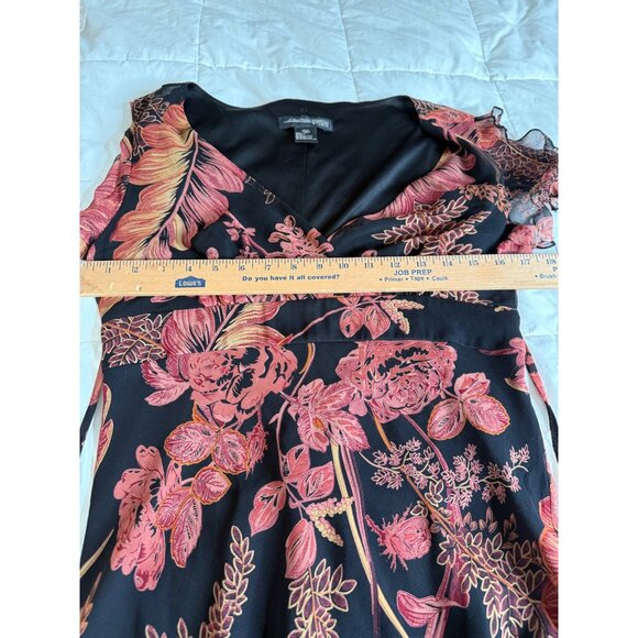 Johnathan Martin silk babydoll Floral Tie Top M  Whimsigoth Y2K Romantic fairy - Picture 6 of 11